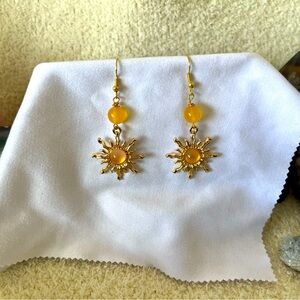 Yellow sun Earrings